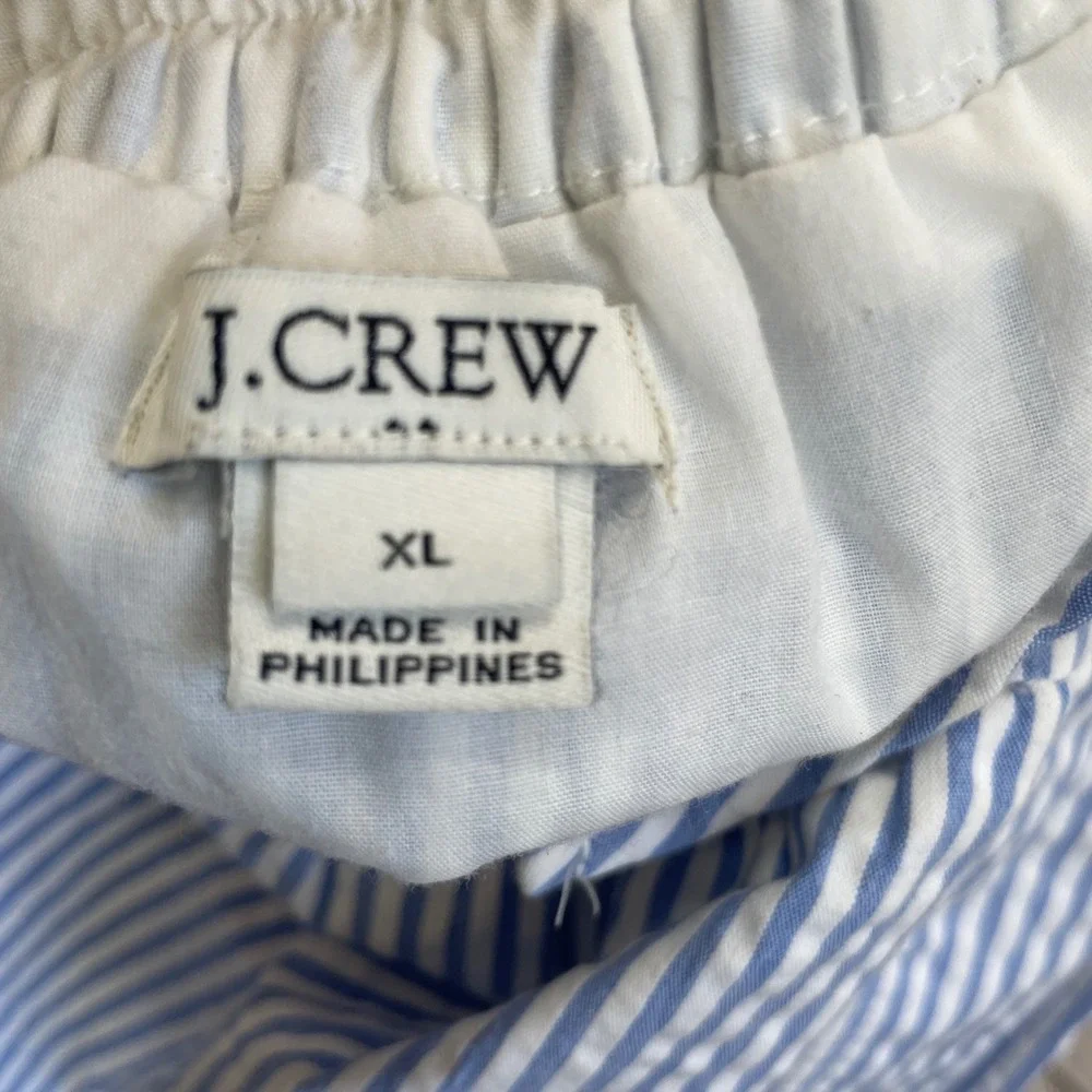 J‎ CREW BLUE AND WHITE SEERSUCKER APRON DRESS